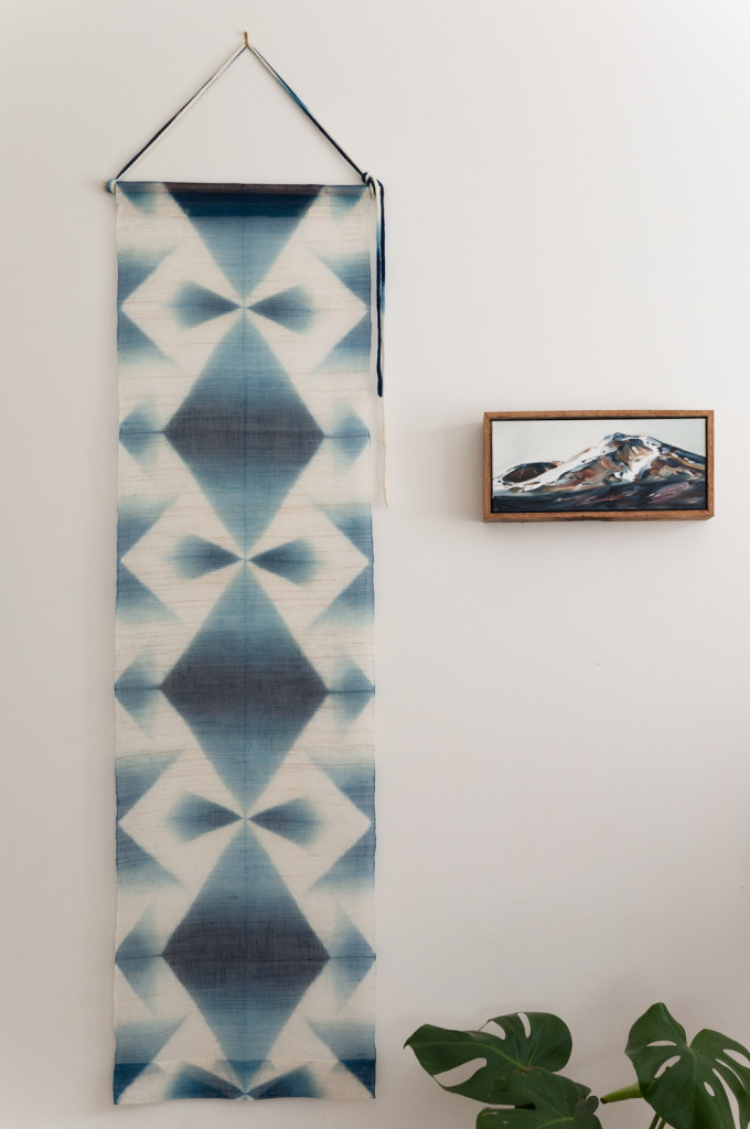 Bind | Fold Japanese Textile Tour 2015 - Itajime Shibori wall hanging by Neoko Koyabu