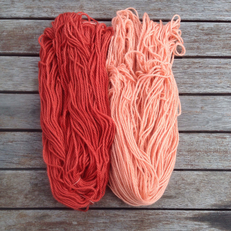 Madder Root dyed yarn